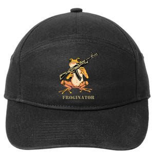 Random Funny Quirky Frog Rifle Froginator 7-Panel Snapback Hat