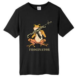 Random Funny Quirky Frog Rifle Froginator Tall Fusion ChromaSoft Performance T-Shirt