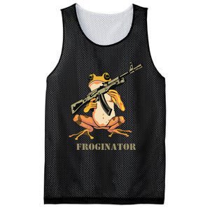 Random Funny Quirky Frog Rifle Froginator Mesh Reversible Basketball Jersey Tank