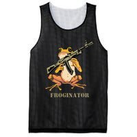 Random Funny Quirky Frog Rifle Froginator Mesh Reversible Basketball Jersey Tank