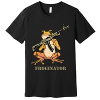 Random Funny Quirky Frog Rifle Froginator Premium T-Shirt