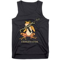 Random Funny Quirky Frog Rifle Froginator Tank Top