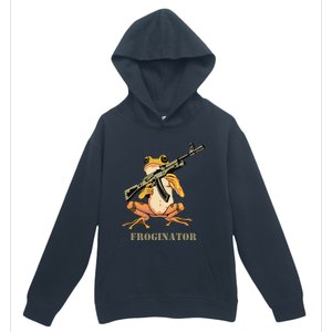 Random Funny Quirky Frog Rifle Froginator Urban Pullover Hoodie