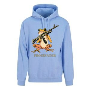 Random Funny Quirky Frog Rifle Froginator Unisex Surf Hoodie