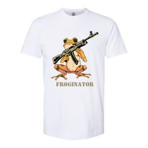 Random Funny Quirky Frog Rifle Froginator Softstyle CVC T-Shirt