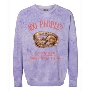 Retro Funny Quote Inland Taipan Snake Colorblast Crewneck Sweatshirt