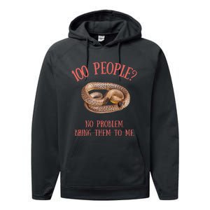 Retro Funny Quote Inland Taipan Snake Performance Fleece Hoodie