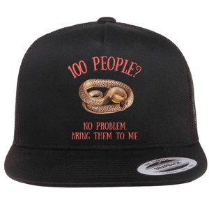 Retro Funny Quote Inland Taipan Snake Flat Bill Trucker Hat