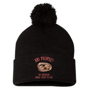 Retro Funny Quote Inland Taipan Snake Pom Pom 12in Knit Beanie