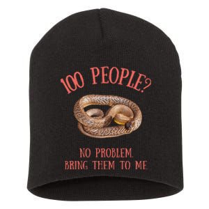 Retro Funny Quote Inland Taipan Snake Short Acrylic Beanie