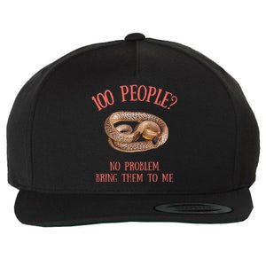 Retro Funny Quote Inland Taipan Snake Wool Snapback Cap