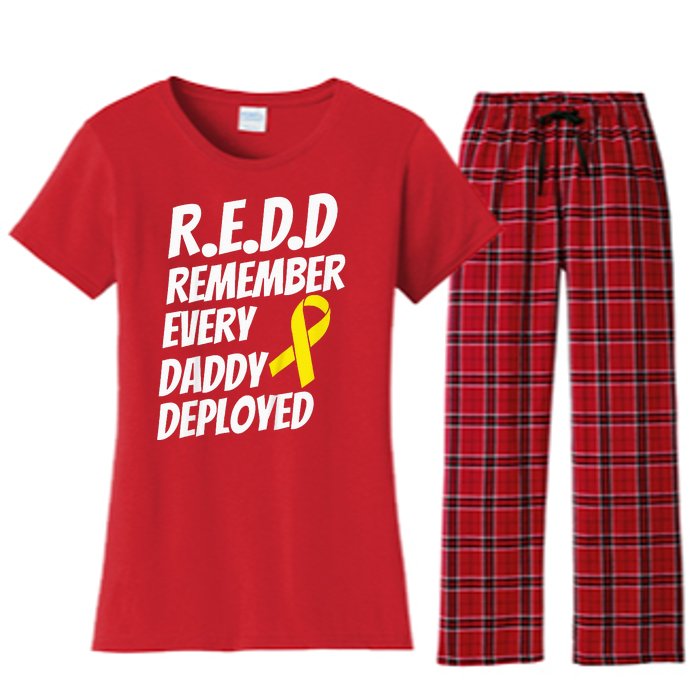 Red Friday Remember Everyone Deployed Military Gift Women's Flannel Pajama Set