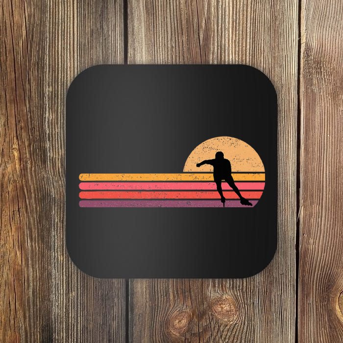 Rollerblading Funny Retro Vintage Gift Coaster