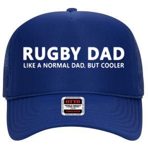 Rugby Father Rugby Dad High Crown Mesh Back Trucker Hat