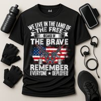 Red Friday Remember Everyone Deployed USA Flag Military Performance Shirt
