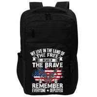 Red Friday Remember Everyone Deployed USA Flag Military Impact Tech Backpack