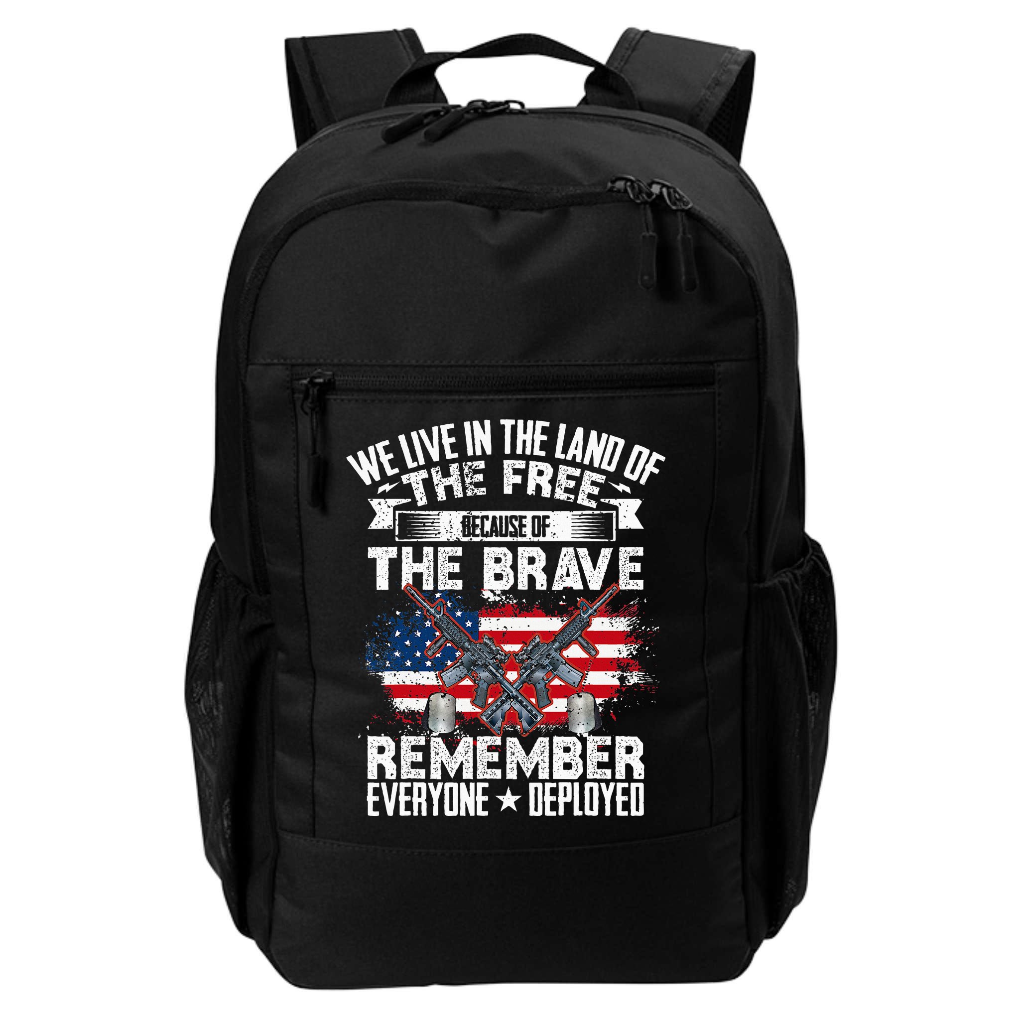 Red Friday Remember Everyone Deployed USA Flag Military Backpack