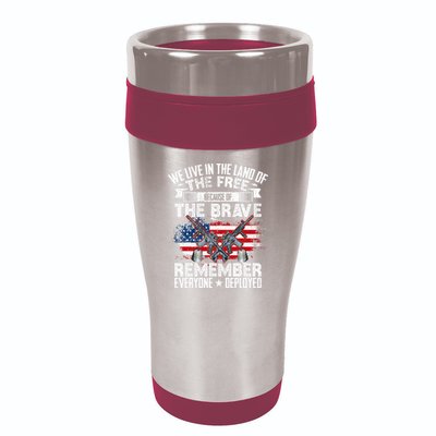 Red Friday Remember Everyone Deployed USA Flag Military 16oz Travel Tumbler
