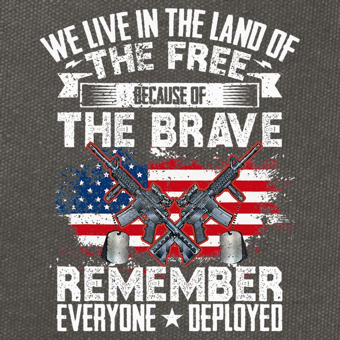 Red Friday Remember Everyone Deployed USA Flag Military Cotton Canvas Backpack