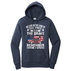 Red Friday Remember Everyone Deployed USA Flag Military Women's Pullover Hoodie