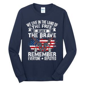 Red Friday Remember Everyone Deployed USA Flag Military Tall Long Sleeve T-Shirt