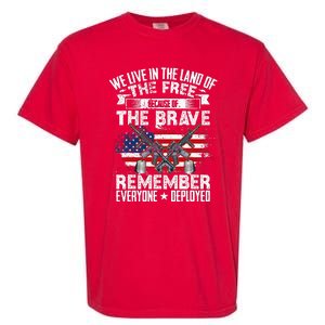 Red Friday Remember Everyone Deployed USA Flag Military Garment-Dyed Heavyweight T-Shirt