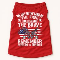 Red Friday Remember Everyone Deployed USA Flag Military Doggie Tank