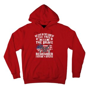 Red Friday Remember Everyone Deployed USA Flag Military Hoodie