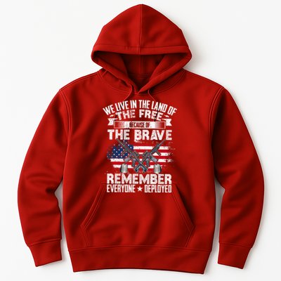 Red Friday Remember Everyone Deployed USA Flag Military Hoodie