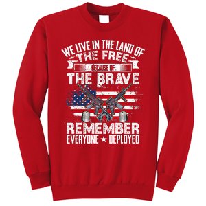 Red Friday Remember Everyone Deployed USA Flag Military Sweatshirt