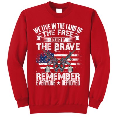 Red Friday Remember Everyone Deployed USA Flag Military Sweatshirt