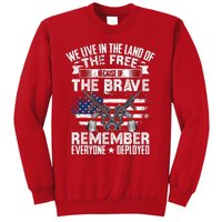 Red Friday Remember Everyone Deployed USA Flag Military Sweatshirt