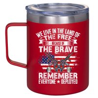Red Friday Remember Everyone Deployed USA Flag Military 12oz Stainless Steel Coffee Mug