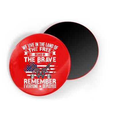 Red Friday Remember Everyone Deployed USA Flag Military Magnet