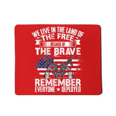 Red Friday Remember Everyone Deployed USA Flag Military Mousepad