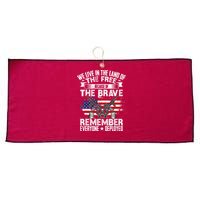 Red Friday Remember Everyone Deployed USA Flag Military Large Microfiber Waffle Golf Towel