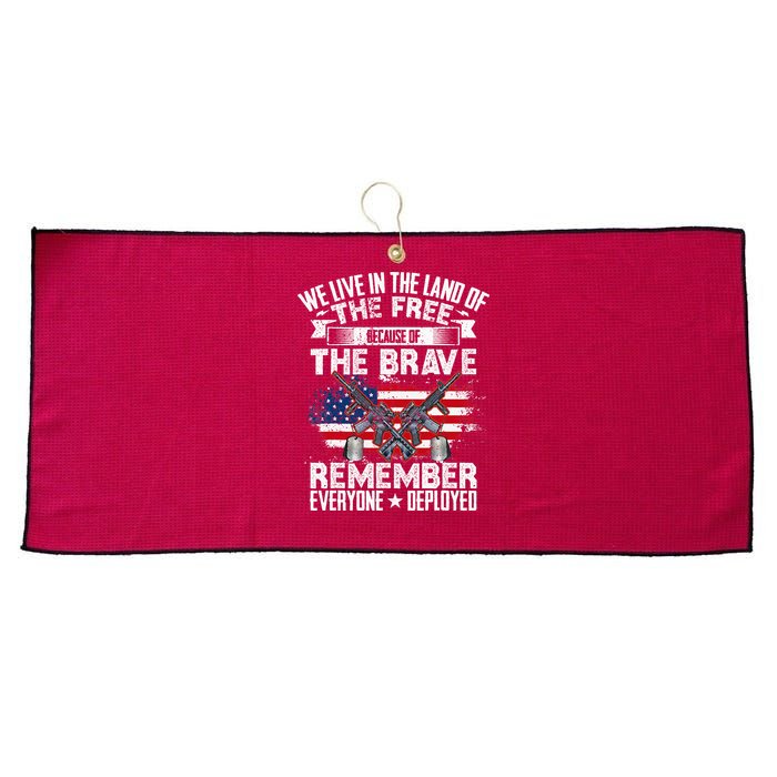 Red Friday Remember Everyone Deployed USA Flag Military Large Microfiber Waffle Golf Towel