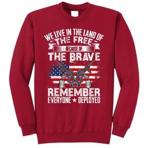 Red Friday Remember Everyone Deployed USA Flag Military Tall Sweatshirt