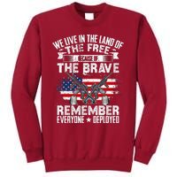 Red Friday Remember Everyone Deployed USA Flag Military Tall Sweatshirt