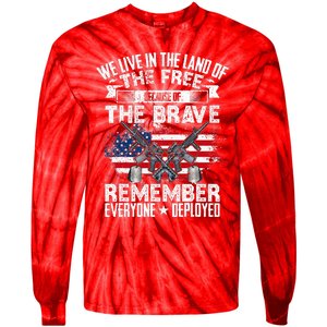 Red Friday Remember Everyone Deployed USA Flag Military Tie-Dye Long Sleeve Shirt