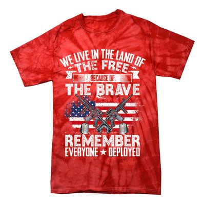 Red Friday Remember Everyone Deployed USA Flag Military Tie-Dye T-Shirt