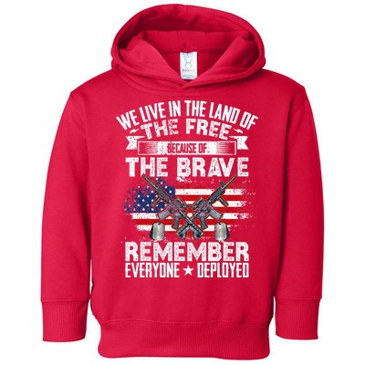 Red Friday Remember Everyone Deployed USA Flag Military Toddler Hoodie