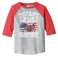 Red Friday Remember Everyone Deployed USA Flag Military Toddler Fine Jersey T-Shirt