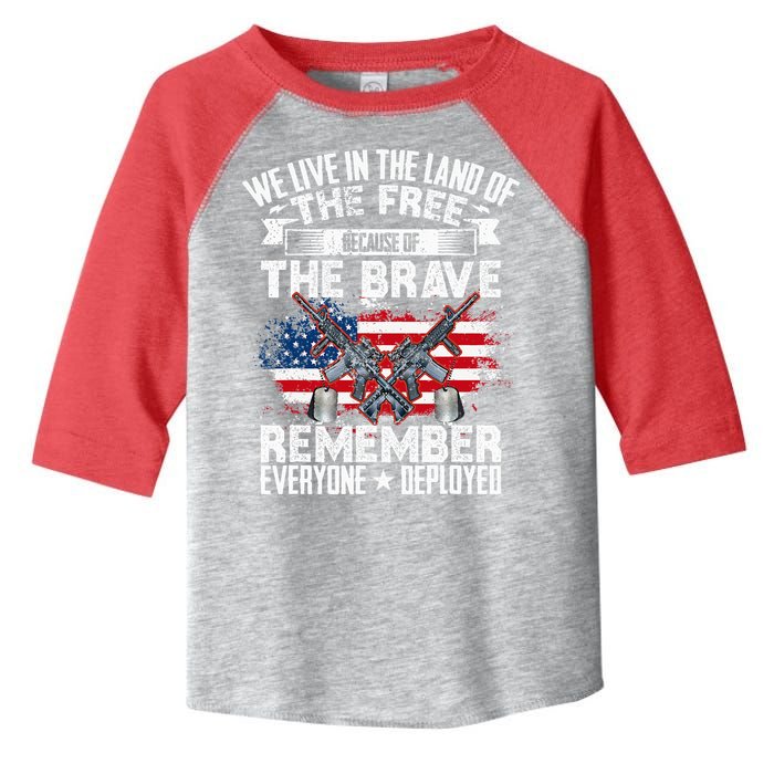 Red Friday Remember Everyone Deployed USA Flag Military Toddler Fine Jersey T-Shirt