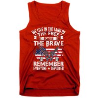 Red Friday Remember Everyone Deployed USA Flag Military Tank Top