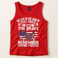 Red Friday Remember Everyone Deployed USA Flag Military Tank Top