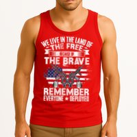 Red Friday Remember Everyone Deployed USA Flag Military Tank Top