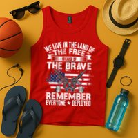 Red Friday Remember Everyone Deployed USA Flag Military Tank Top