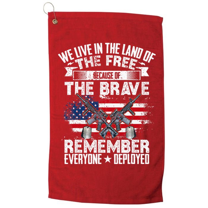 Red Friday Remember Everyone Deployed USA Flag Military Golf Towel