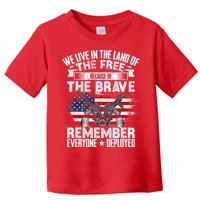 Red Friday Remember Everyone Deployed USA Flag Military Toddler T-Shirt